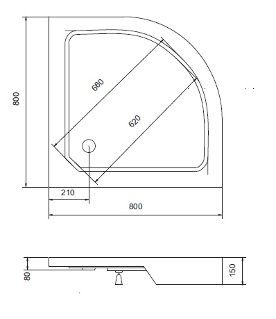 {Kücheneckschrank 80x80
2} Duschwanne Duschtasse Viertelkreis 70x70 / 80x80 / 90x90x4x16 cm ... | {Kücheneckschrank 80x80
2}